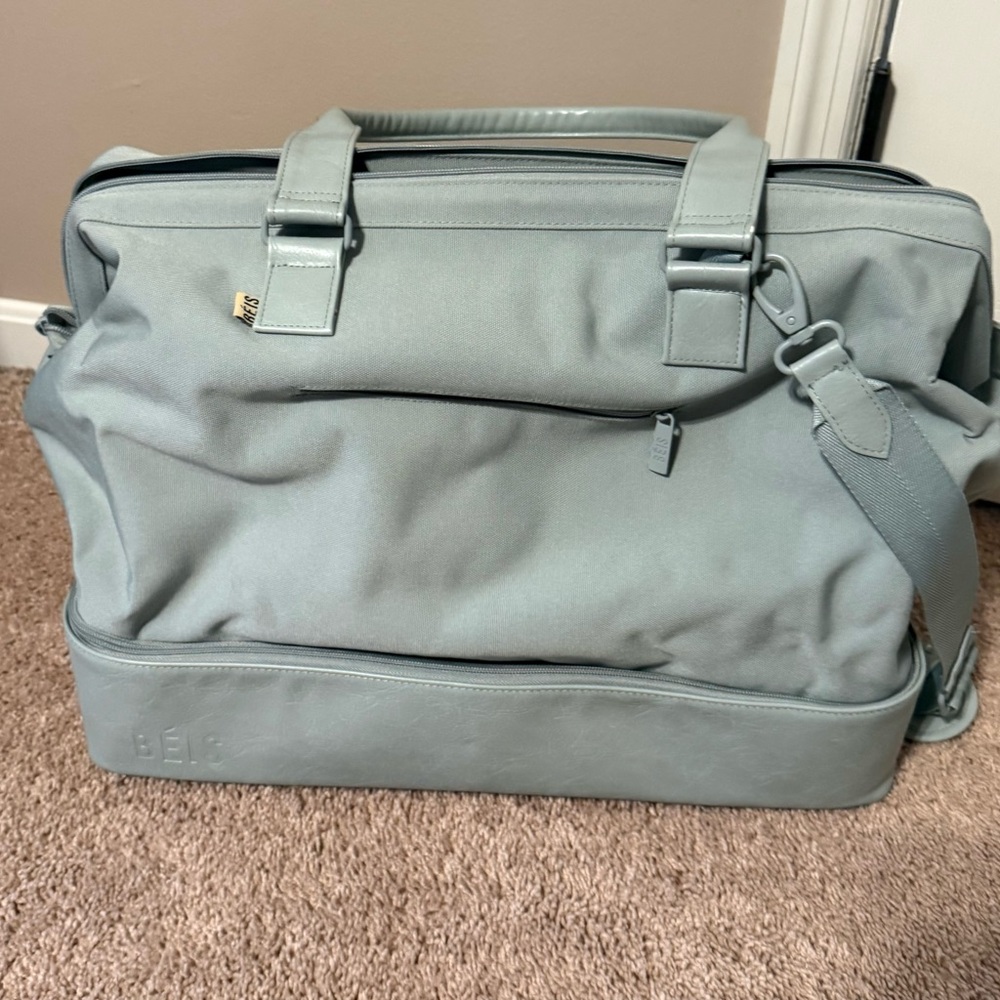 BEIS Light Gray/blue/green weekender Nordstrom color exclusive Slate